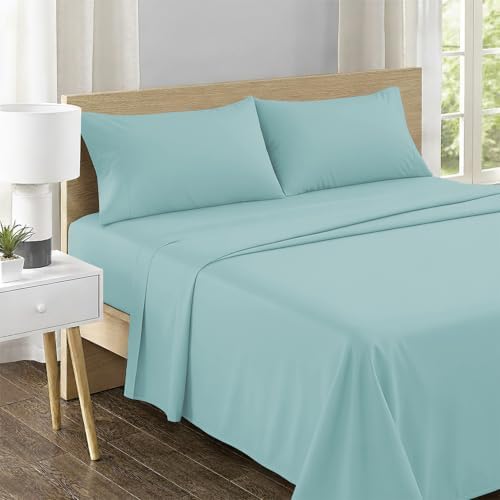 Feather & Stitch 100% Cotton Sateen 500 TC Queen Size Bed Sheet Set - Image 2