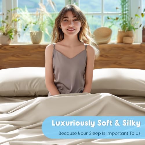 SONORO KATE 1000 Series 100% Egyptian Cotton King Sheets, Extra Deep Pocket - Image 4
