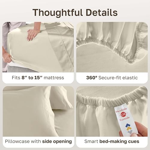 California Design Den 2 Pack 600 Thread Count Extra Long Twin Sheets Set - Image 6