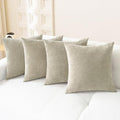 CaliTime Decorative Couch Throw Pillow Covers 18 X 18 Inches Light Taupe by CaliTime