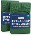 CGK Linens 2 Pack Extra Deep Cal King Fitted Sheets by CGKUnlimited