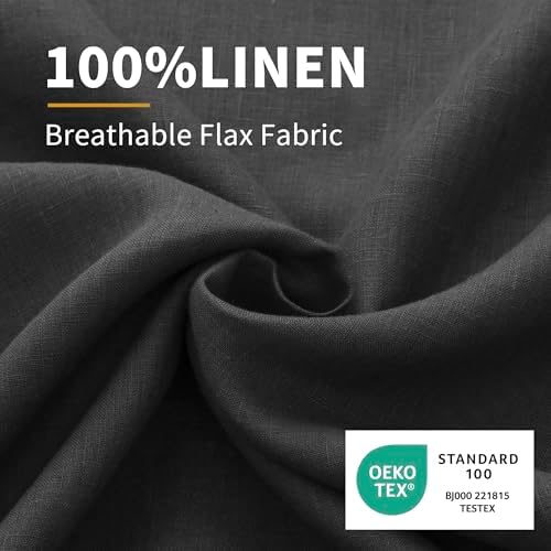 CHUFFED Linen Pillow Cases 2 Pack 100% Linen King Size Pillowcases, Breathable - Image 3