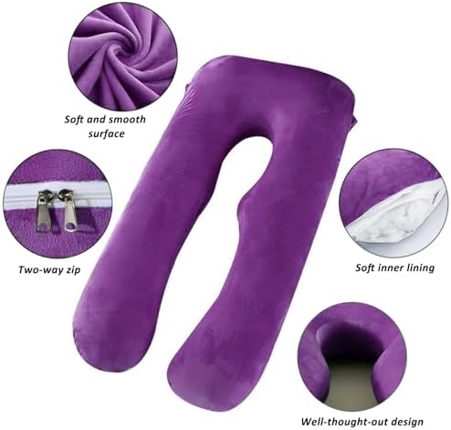 Pregnancy Pillows for Sleeping, 59 Inch U-Shaped Full Body Pillow, Maternity - Image 3
