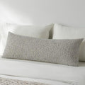 14x36 Cream Grey Decorative Body Pillow Cover by DEZENE