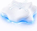 Cervical Neck Pillow for Sleeping, Dual Height Contour Memory Foam Pillow for Neck Pain Relief & Support, Orthopedic Butterfly Pillow for Side, Back & Stomach Sleepers – Cooling Washable Cover (white)