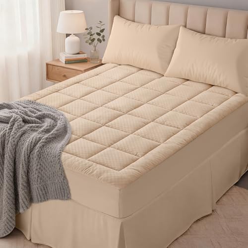 OLANLY Twin XL Quilted Fitted Mattress Pad, Down Alternative Fill by OLANLY