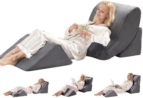 4PC Orthopedic Bed Wedge & BBL Surgery Pillow Set by WSOFRLAC