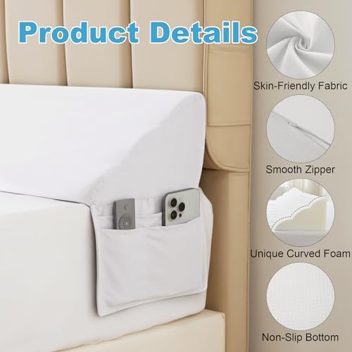MEGCXIT King Bed Wedge Pillow for Headboard - Image 3