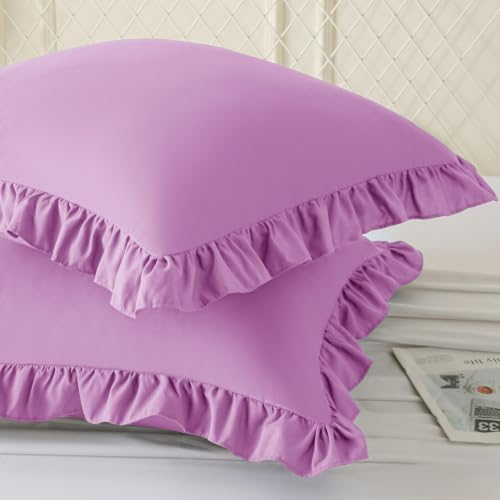 KKJIAF 2 Pack Ruffle Pillow Cases 20x20 Inches - Image 2