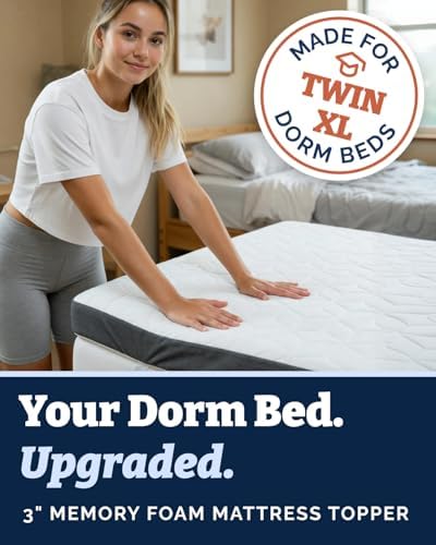 3 Inch Twin XL Memory Foam Mattress Topper - Image 2