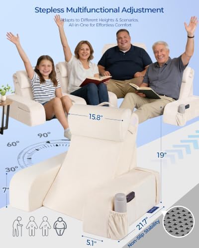 Kayfia Reading Pillow, 30-90° Stepless Adjust Angle Height - Image 2