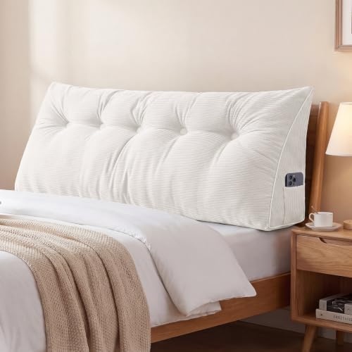 Sasttie Headboard Pillow Queen, Wedge Pillow Headboard by SASTTIE