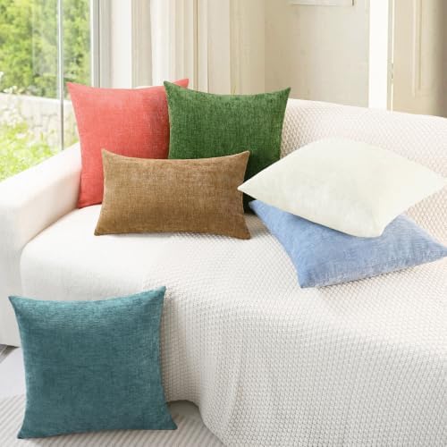 CaliTime Decorative Couch Throw Pillow Covers 16 X 16 Inches Forest Green - Image 4