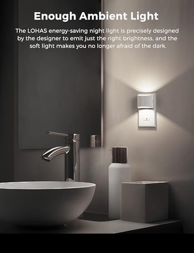 L LOHAS LED Night Lights Plug into Wall, Dimmable Night Light 2 Pack - Image 2
