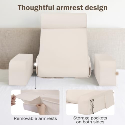 ENITYA 19" Reading Pillow for Bed - Image 4