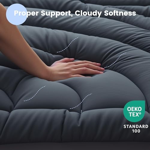 Waterproof Mattress Pad King, Quilted Fitted King Mattress Protector - Image 4