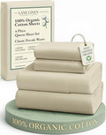 LANE LINEN 100% Organic Cotton Queen Size Sheets Set, Eco Friedly Mercerized by LaneLinen