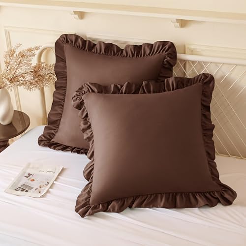 KKJIAF 2 Pack Ruffle Pillow Cases 26x26 Inches by KKJIAF