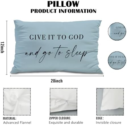 Knibeo Give It to God and Go to Sleep, Decorative Pillows Cover - Image 6