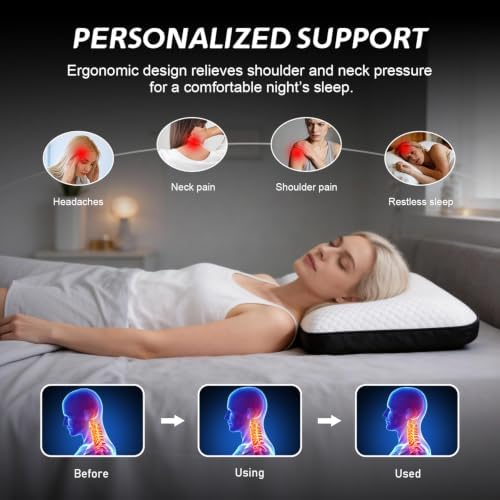 Memory Foam Pillows 2PCS, Cooling Bed Pillows - Image 6