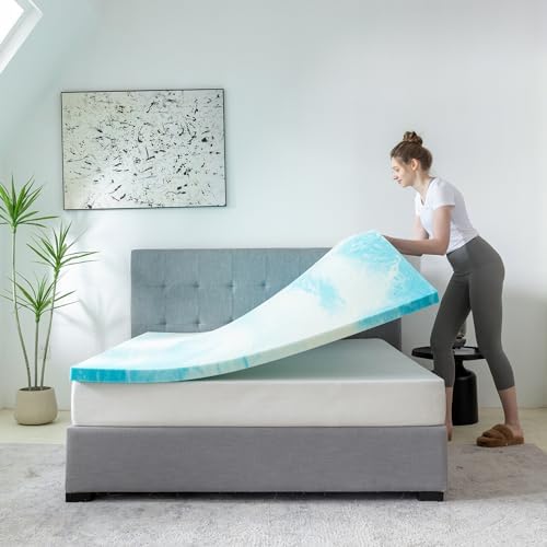 MLILY 2 Inch Twin Cooling Gel Infusion Memory Foam Mattress Topper - Image 6