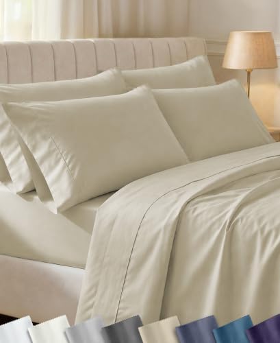 California Design Den 100% Cotton Sateen King Size Sheets Set by CaliforniaDesignDen