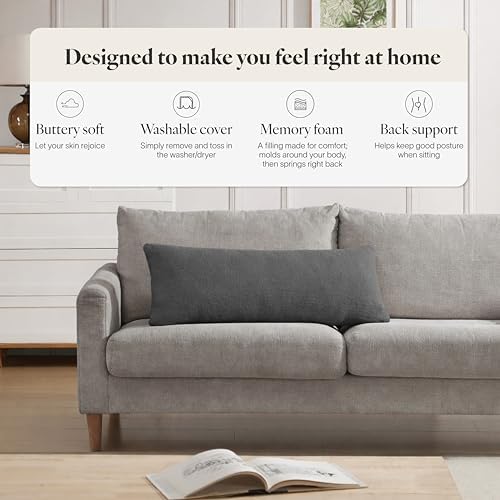 Sunday Citizen Snug Lumbar Pillow – Soft Memory Foam Lumbar Throw Pillow - Image 3