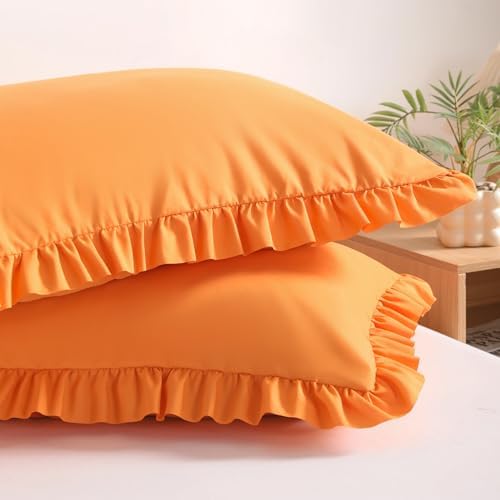 BEDSUM Queen Ruffled Pillow Shams by BEDSUM