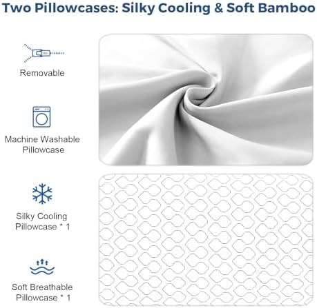 Rainmr Memory Foam Pillows Queen Size Set of 2 - Image 6