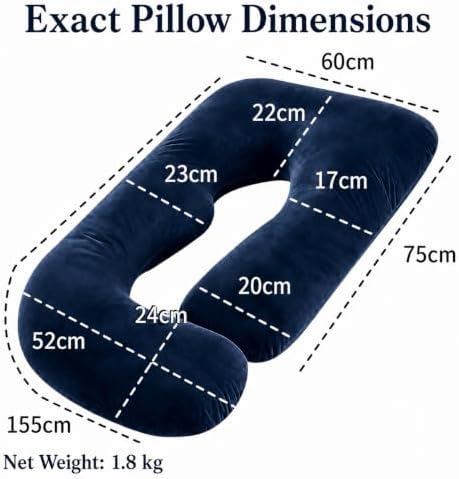 Pregnancy Pillow for Sleeping, U-Shaped Full Body Maternity Pillow, Pregnancy - Image 4