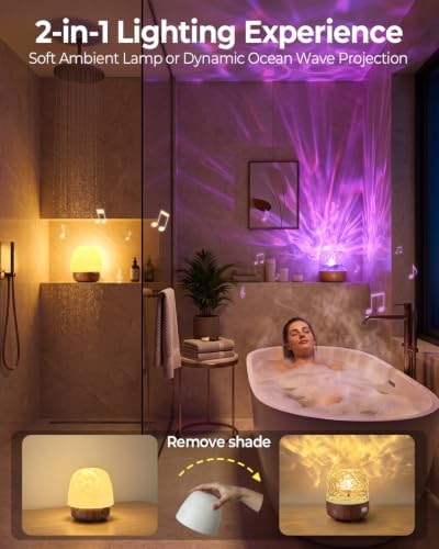 Waterproof Shower Mood Light with Bluetooth Speaker & Ocean Wave Projector - Image 4