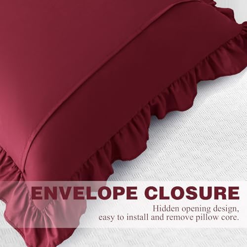 KKJIAF 2 Pack Ruffle Pillow Cases 20x20 Inches - Image 6