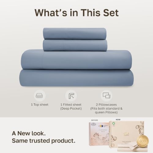 California Design Den 100% Organic Cotton Queen Bed Sheets - Image 3