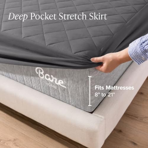 Bare Home Quilted Fitted Mattress Pad - Image 4