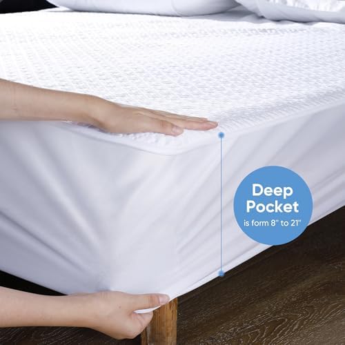Cooling Waterproof Mattress Protector Full Size, Mattress Cover 3D Air Fabric - Image 5