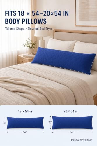 KISSKI Cooling Body Pillow Cover, Quilted Pillowcase - Image 2