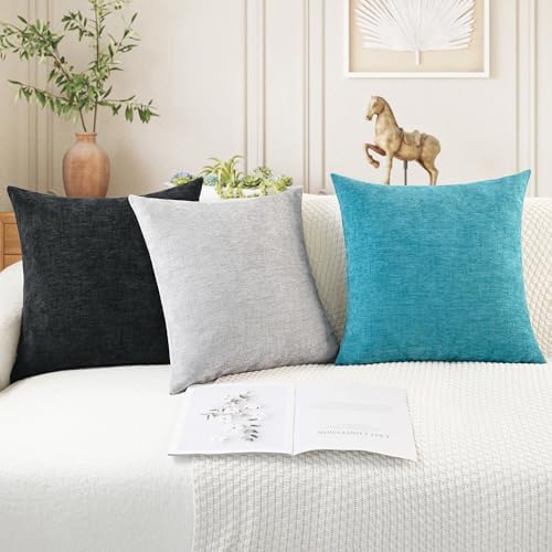 CaliTime Decorative Couch Throw Pillow Covers 20 X 12 Inches Lake Blue - Image 5