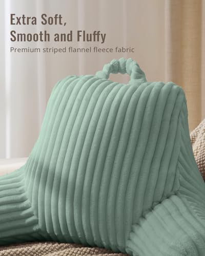 Blissful Diary Reading Pillow for Bed, Backrest Pillow, Mint Green - Image 2