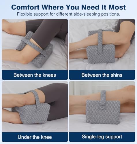 UJPFEO Knee Pillow for Side Sleepers, Leg Pillow for Sciatica, Joints Pain - Image 5