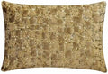 The HomeCentric Gold 12"x18" Lumbar Pillow Cover, Velvet Sequins & Animal by TheHomeCentric