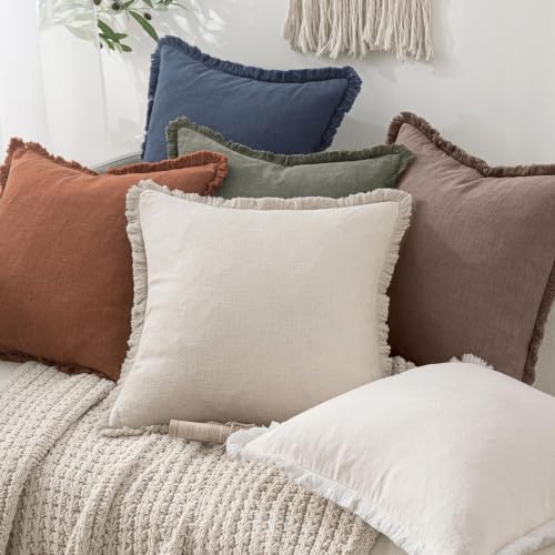 MIULEE Linen Decorative Fall Lumbar Throw Pillow Covers Malt Ball 12x20 - Image 6