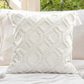 Boho Pillow Covers 18X18 Inch Boho Tufted Throw Pillow Covers Decorative by LOOPUINHOM