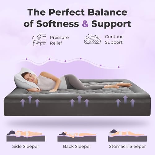 SINWEEK 5 Inch Dual Layer Memory Foam Mattress Topper King Size, 2 Inch Gel - Image 6