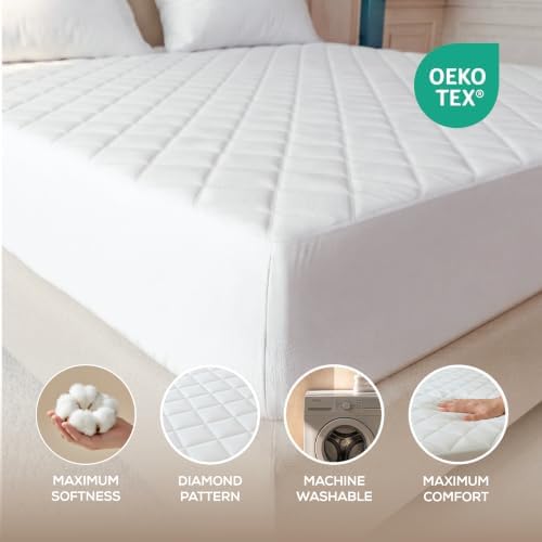 Bulk 10-Pack Full Hotel Quilted Mattress Pad - Image 3
