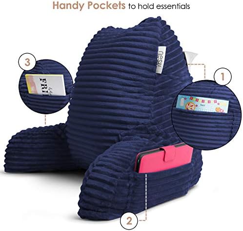 Hearth & Harbor Reading Pillow for Bed Adult – Back Pillow for Sitting in Bed - Image 4
