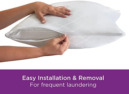 AllerEase Premier Zipper Pillow Protector Standard/Queen 2 Pack - Image 6