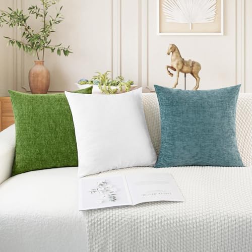 CaliTime Decorative Couch Throw Pillow Covers 24 X 24 Inches True White - Image 5
