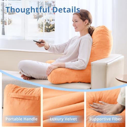 Sasttie Reading Pillow for Bed, Back Pillow for Sitting Up - Image 4