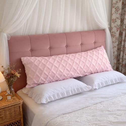 Home Long Body Lumbar Pillow case Cover, Solid Color Geometry Cushion Plush - Image 3