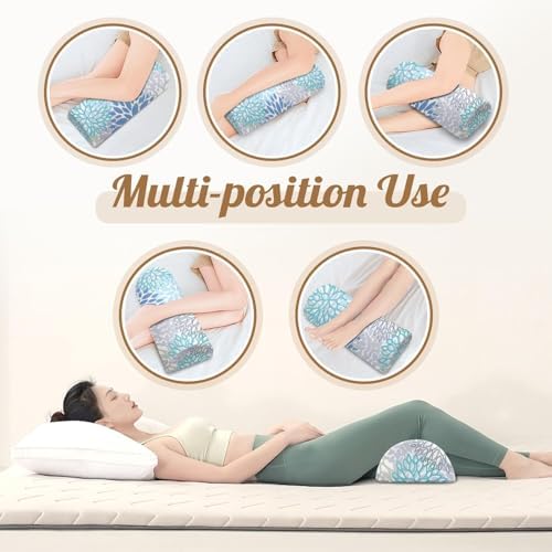 Knee Pillow for Back Sleeping – Half Moon Bolster Pillow for Legs, Under Knee - Image 6